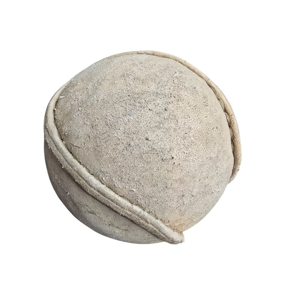 Vintage Worn Beige Cloth Leather Softball - Picture 4 of 4